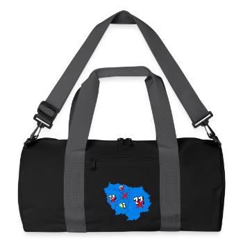 Région île de france - Sac de sport recyclé - noir/gris graphite - Devant