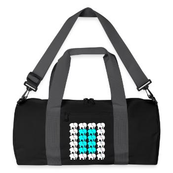 ELEPHANT - Recycled Duffel Bag - black/graphite grey - Front