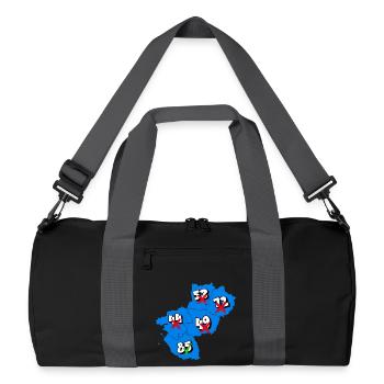 Région pays de la loire - Sac de sport recyclé - noir/gris graphite - Devant