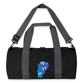 Région franche comté - Sac de sport recyclé - noir/gris graphite - Devant