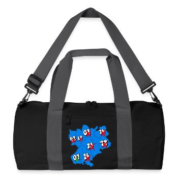 Région rhône alpes - Sac de sport recyclé - noir/gris graphite - Devant