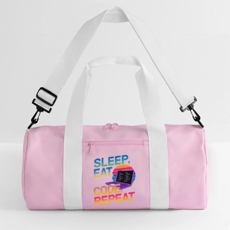 Sleep Eat Code Repeat Geschenk für Coder Recycelte Duffel Bag
