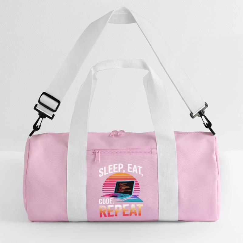 Sleep Eat Code Repeat Gift Programmer Developer Recycled Duffel Bag