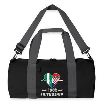 100 % amitié entre le Nigeria et la Croatie - Sac de sport recyclé - noir/gris graphite - Devant