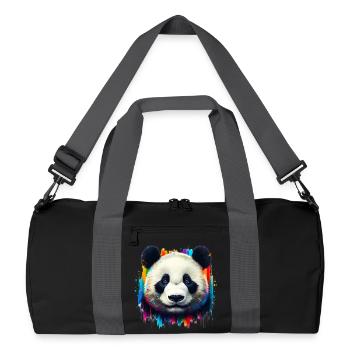 Panda - Recycelte Duffel Bag - Schwarz/Graphitgrau - Vorne