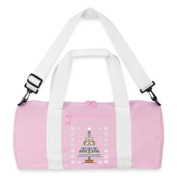 Ugly Xmas: Colorful Christmas Design - Recycled Duffel Bag - pink/white - Front