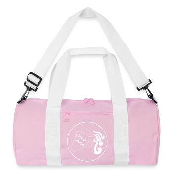 Signe du zodiaque verseau (blanc) - Sac de sport recyclé - rose/blanc - Devant