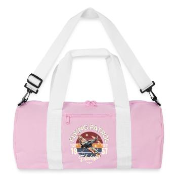 Aviateur Vintage Patriote - Sac de sport recyclé - rose/blanc - Devant