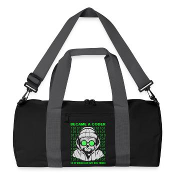 Devenu codeur – Cyber Dog Binary - Sac de sport recyclé - noir/gris graphite - Devant