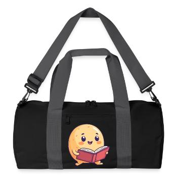 Happy Potato Reading a Book - Adorable Design - Recycled Duffel Bag - black/graphite grey - Front
