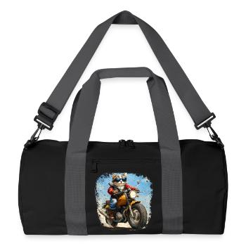 Chats Motards / Moto Chat - Sac de sport recyclé - noir/gris graphite - Devant