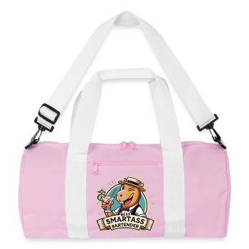 Barman Barman Capybara Capy Gift - Sac de sport recyclé - rose/blanc - Devant