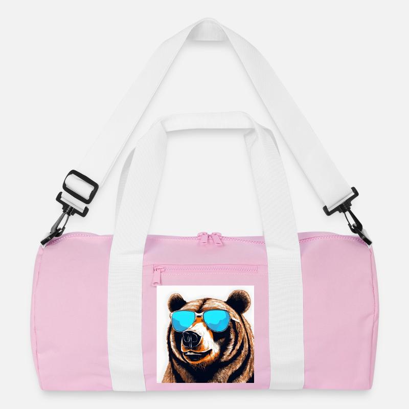 Bär mit Sonnenbrille Pop-Art Recycelte Duffel Bag