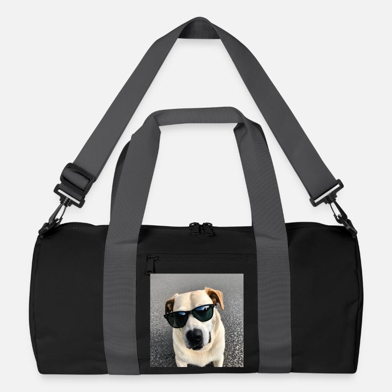 Hund mit Sonnenbrille Recycelte Duffel Bag