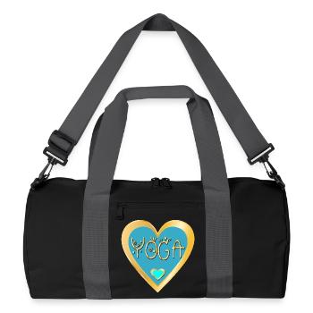 COURONNE DE YOGA DU CŒUR - Sac de sport recyclé - noir/gris graphite - Devant