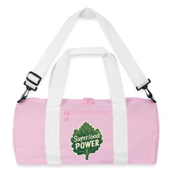 Superfood Power - Recycelte Duffel Bag - Rosa/Weiß - Vorne