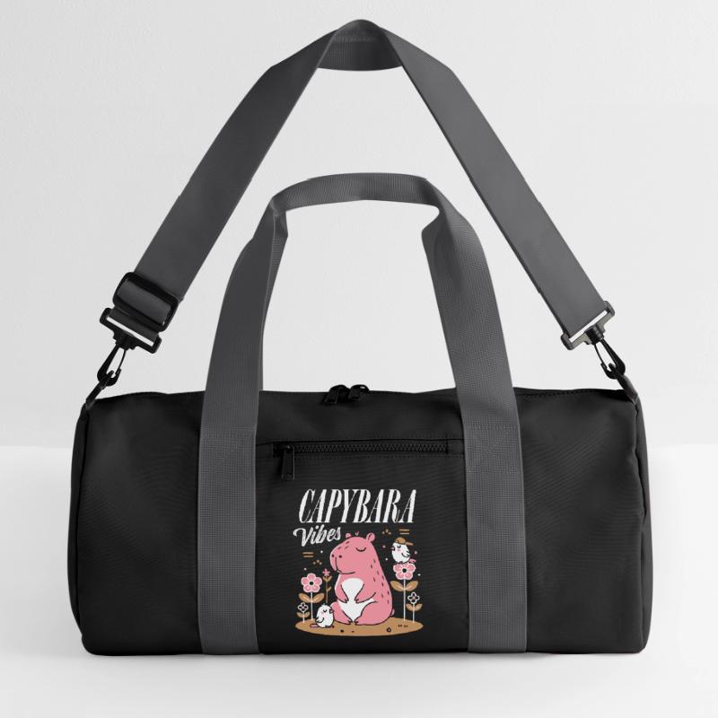 Relaxed Capybara Vibes Recycled Duffel Bag