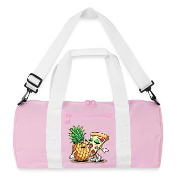 Pizza Hawaii Baiser Relation d’amour Drôle Cadeau - Sac de sport recyclé - rose/blanc - Devant
