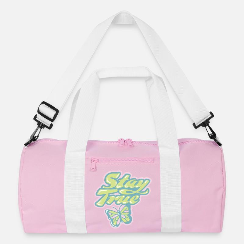 Stay True – Soft Pastel Retro Recycelte Duffel Bag