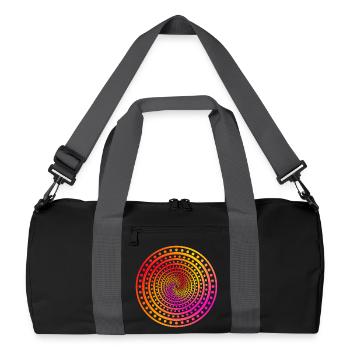 crazy Dots - Recycelte Duffel Bag - Schwarz/Graphitgrau - Vorne