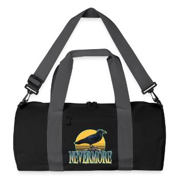 Nevermore – Raben & Gothic Ästhetik - Recycelte Duffel Bag - Schwarz/Graphitgrau - Vorne