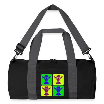 Alien Cowboy Pop Art Design - Sac de sport recyclé - noir/gris graphite - Devant