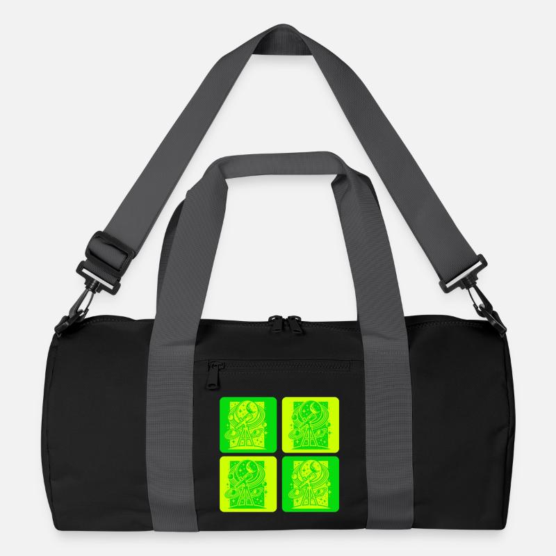 Astronomie Retro Design Recycelte Duffel Bag