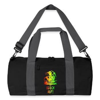 Bonne chance! Conception minière - Sac de sport recyclé - noir/gris graphite - Devant