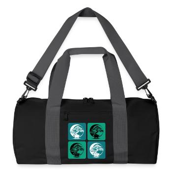 Bonsai Yin Yang - Recycled Duffel Bag - black/graphite grey - Front