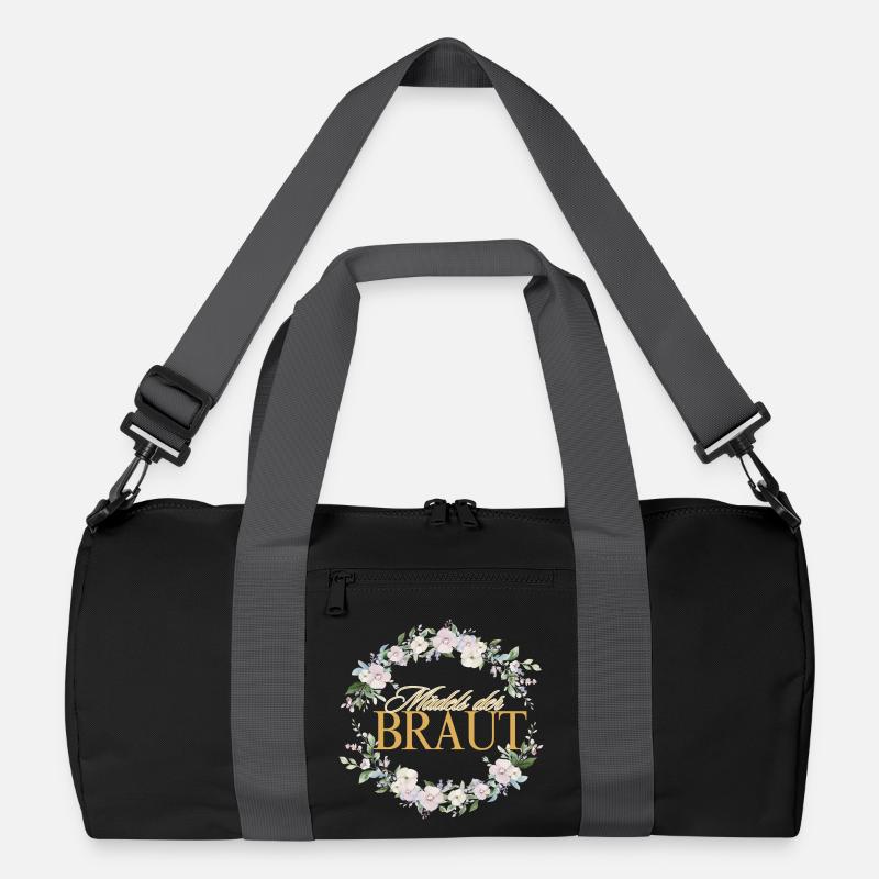 Mädels der Braut! Personalisierbar - Recycelte Duffel Bag - Schwarz/Graphitgrau