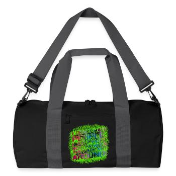 I dont hate people - Recycelte Duffel Bag - Schwarz/Graphitgrau - Vorne