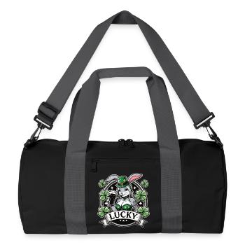St. Patrick's Day Bunny Bunny Beer Happy - Recycled Duffel Bag - black/graphite grey - Front