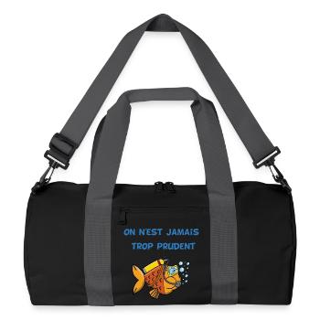 Poisson plongeur - Sac de sport recyclé - noir/gris graphite - Devant