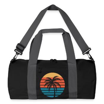 Vintage Beach Vibes - Recycled Duffel Bag - black/graphite grey - Front