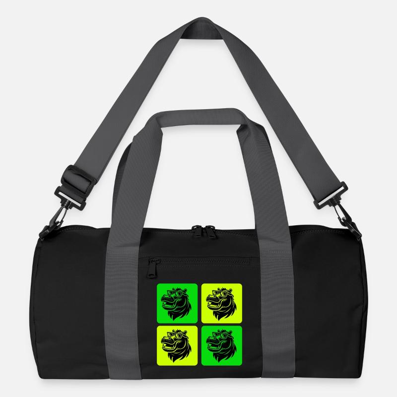 Hippo mit Sonnenbrille Recycelte Duffel Bag