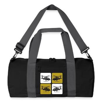 Army Helicopter – Military - Recycled Duffel Bag - black/graphite grey - Front