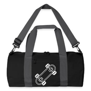 Skateboard Comic Style - Recycled Duffel Bag - black/graphite grey - Front
