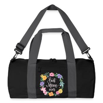 Best Mom ever - Recycelte Duffel Bag - Schwarz/Graphitgrau - Vorne