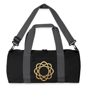 Yoga Luxus Gold Mandala Meditation Konzentration - Recycelte Duffel Bag - Schwarz/Graphitgrau - Vorne