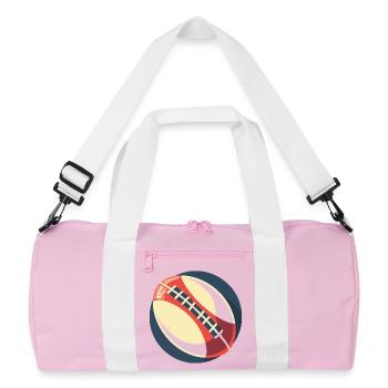 Graphique du ballon de rugby - Sac de sport recyclé - rose/blanc - Devant