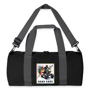 Quad Race – Speed Explosion - Recycelte Duffel Bag - Schwarz/Graphitgrau - Vorne