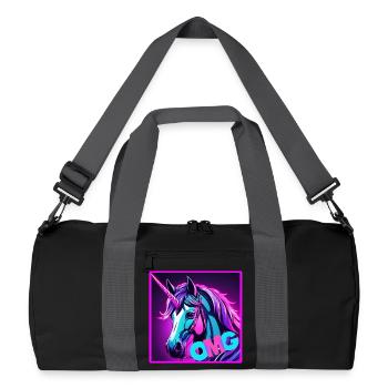 Colorful Unicorn - Recycled Duffel Bag - black/graphite grey - Front