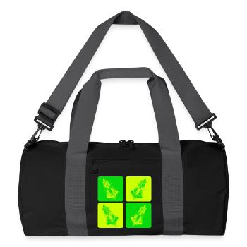 Raumfahrt Weltall Design - Recycelte Duffel Bag - Schwarz/Graphitgrau - Vorne