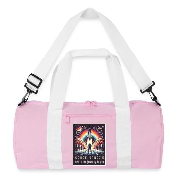 Navette spatiale - Le voyage commence - Sac de sport recyclé - rose/blanc - Devant
