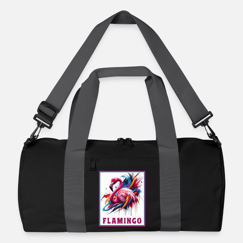 Graffiti Flamingo Explosion Recycelte Duffel Bag