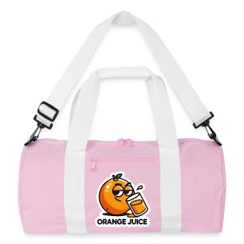 « Jus d’orange » Boisson aux agrumes de dessin animé amusant - Sac de sport recyclé - rose/blanc - Devant