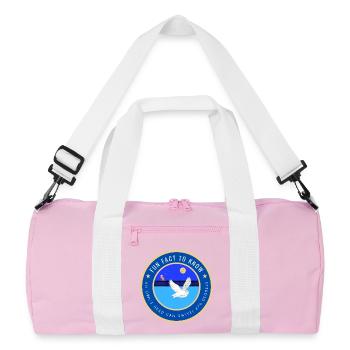 An owl's head can swivel 270 degrees - Recycled Duffel Bag - pink/white - Front