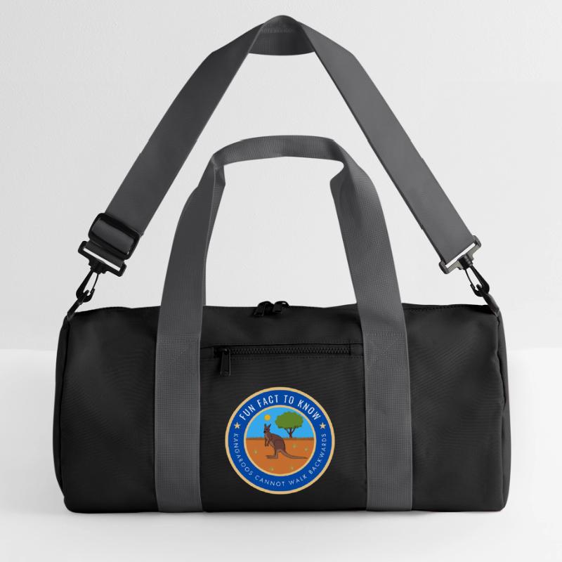 Kangaroos cannot walk backwards Recycled Duffel Bag