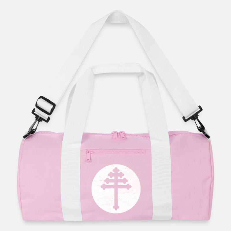 Maronite Cross in White Circle Recycled Duffel Bag