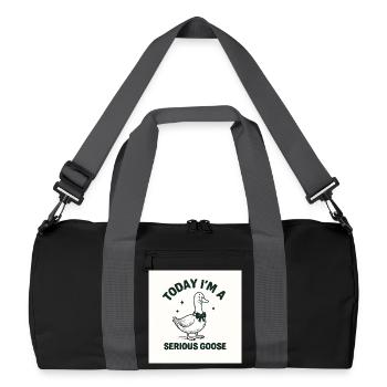 Oie sérieuse - Sac de sport recyclé - noir/gris graphite - Devant